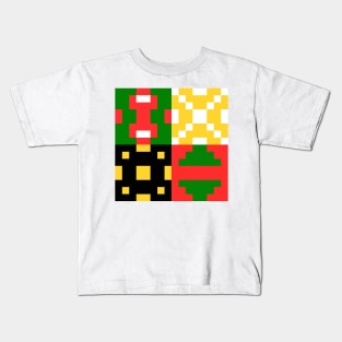 the pixel patterns of Christmas spirit Kids T-Shirt